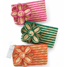 Wheat Straw Flower Clutch