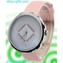 White Dial Pnp Shiny Silver Watchcase Women Fashion Quartz Fashion Watch Fw597a