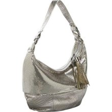 Whiting and Davis Fan Leather Hobo ...