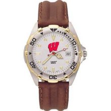 Wisconsin Badgers Women's All Star Watch With Leather Band