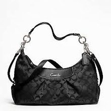 With Tag Coach F19766 Ashley Signature Convertible Hobo Black Msrp$298