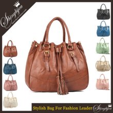 Womans Hobo Tassels Belt Point Handbag Shoulder Bag Purse