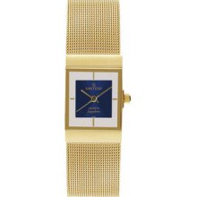 Women Sartego SVS263 Seville Gold Tone Dress Blue Dial Mesh