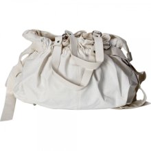 Women Wrinkle Style Hobos PU Leather Handbag Shoulder Bag White - PU - Off-White - fashion