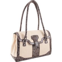 Women's 33rd & MAD Linen Breeze 1/4 Flap Retro Satchel