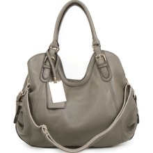 Womens Bags Genuine Cowhide Leather Shoulder Hobo Tote Fashion Round Handbag