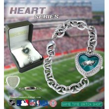 Womens Game Time Heart Style Team Logo Watch Rhinestone Case All NFL Teams