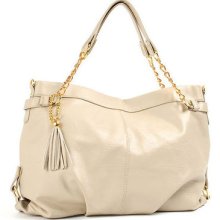 Womens Ladies Faux Leather Handbag Tote Shoulder Bag Black Beige Tan Ss-hia