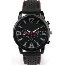 Wow Mens Fashion Military Pilot Aviator Army Style Silicone Sport Wrist Watch J