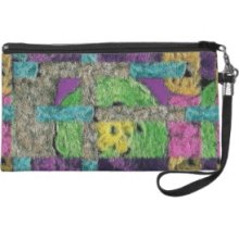 Wristlet with Crochet Collage