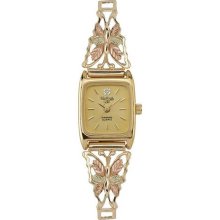 10K Gold Butterfly Cuff Watch