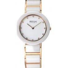 11429-751 Bering Time Ladies Ceramic White Gold Watch