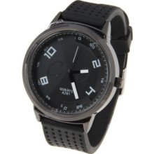 22mm Silicone Quartz Wrist Watch with Waterproof Round Shaped Dial...