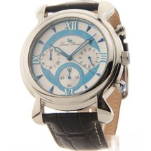 28168bu Lucien Piccard Mens Leather Fashion Watch Chronograph