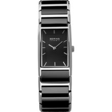 30121-742 Bering Time Ladies Ceramic Black Silver Watch