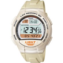 60 Lap Memory Casio Watch Plastic Stopwatch W-734-7a