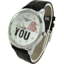 7 Colors Round Ladies Quartz Faux Leather Band Wrist Watch With 