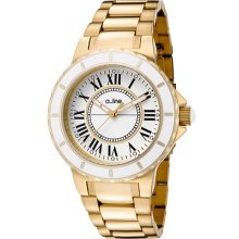 A_line Al-20015 Women's Marina White Dial Gold Ion-plated Stainless Steel Watch