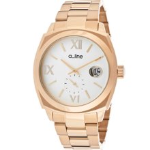 a_line Watches Women's Dashuri Silver Dial Rose Gold Tone Ion Plated S
