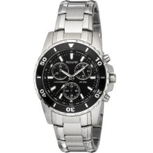 Accurist Mb829 Gents Stainless Steel Chronograph Bracelet Watch With Black Dial