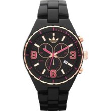 Adidas Men's ADH2597 Black Resin Quartz Watch with Black Dial