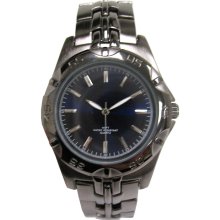 ADVANCE WATCH COMPANY LTD. Blue Dial Watch with Silver Band - ADVANCE