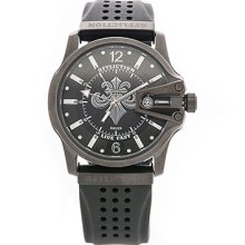 Affliction - BLACK/BLACK GENTS LARGE ROUND WATCH by Affliction, OS