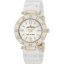 AK Anne Klein Women's 109416WTWT Swarovski Crystals Gold-Tone White