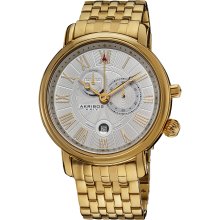Akribos XXIV Men's Stainless Steel Swiss Collection Multifunction Watch (Gold-tone)