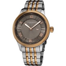 Akribos XXIV Men's Swiss Collection Date Stainless Steel Bracelet Watch (Rose/Silver Tone)
