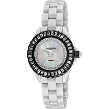 Akribos XXIV Women's Quartz Baguette Ceramic Bracelet Watch (Akribos Ladies stone ceramic bracelet watch)