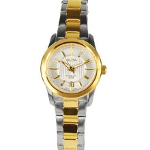 Alba Quartz Ladies Two Tone Sapphire Crystal Dress Watch AXT920X1