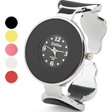 Alloy Round Face Band Quartz Wrist Watch For Women