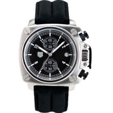 Andrew Marc Men's Heritage Cargo Stainless Steel Case With Black S...