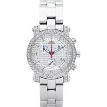 Aqua Master Diamond Watch Ladies' Stainless Steel Watches with 1 row Diamond Cut Dial 9-8W