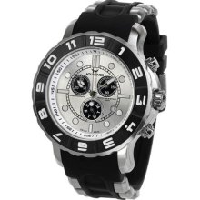 Aquaswiss 96XG004 Rugged Quartz Chronograph Black Rubber Strap