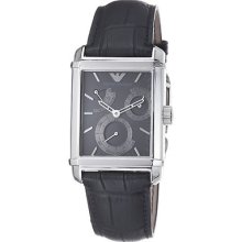 Ar4235 Emporio Armani Meccanico Men Watch Automatic Black Leather Date