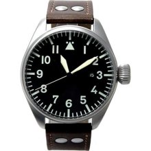 Aristo 3H109 46mm Automatic Pilot's Watch with XL Flieger Crown
