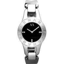 Armani Exchange AX4090 Black Dial Stainless Steel Women's Watch ...
