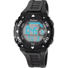 Armitron Men's Chronograph Digital Sport Watch, Black Resin Strap