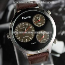 Army Military Multi-time Zones Mens Analog Large Watch
