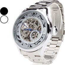 Assorted Colors Men's Steel Analog Automatic Mechanical Wrist Watch