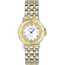 Authentic Ladies Womens 5360tt Raymond Weil Tango Two Tone Watch.