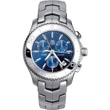 Authentic Tag Heuer Mens Link Series Quartz Chrono Blue Cj1112.ba0576 Watch