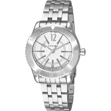 Azzaro Coastline Mens White Dial Stainless Steel Bracelet Watch