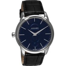 Azzaro Men s Legend Swiss Made Quartz Black Leather Strap Watch