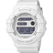 Baby-g Watch, Womens Digital 3D Protection White Resin Strap 46x42mm B