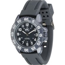 Bass Pro Shops Rugged Outdoor Watch for Men - Gray Dial Gray Rubber Sport Strap