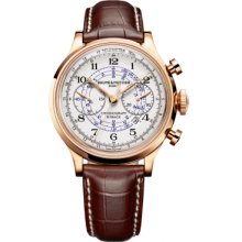Baume and Mercier Capeland White Dial Flyback Chronograph Mens Watch MOA10007