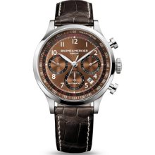 Baume and Mercier Capeland Brown Dial Chronograph Mens Watch MOA10083